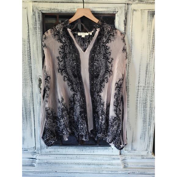Anthropologie Forever That Girl Sheer Pleated Blouse - New - Small - Picture 6 of 6